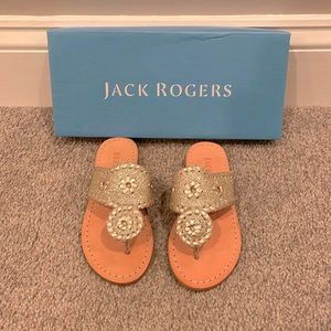 Toddler Girls Jack Rogers Glitter Gold Sandals